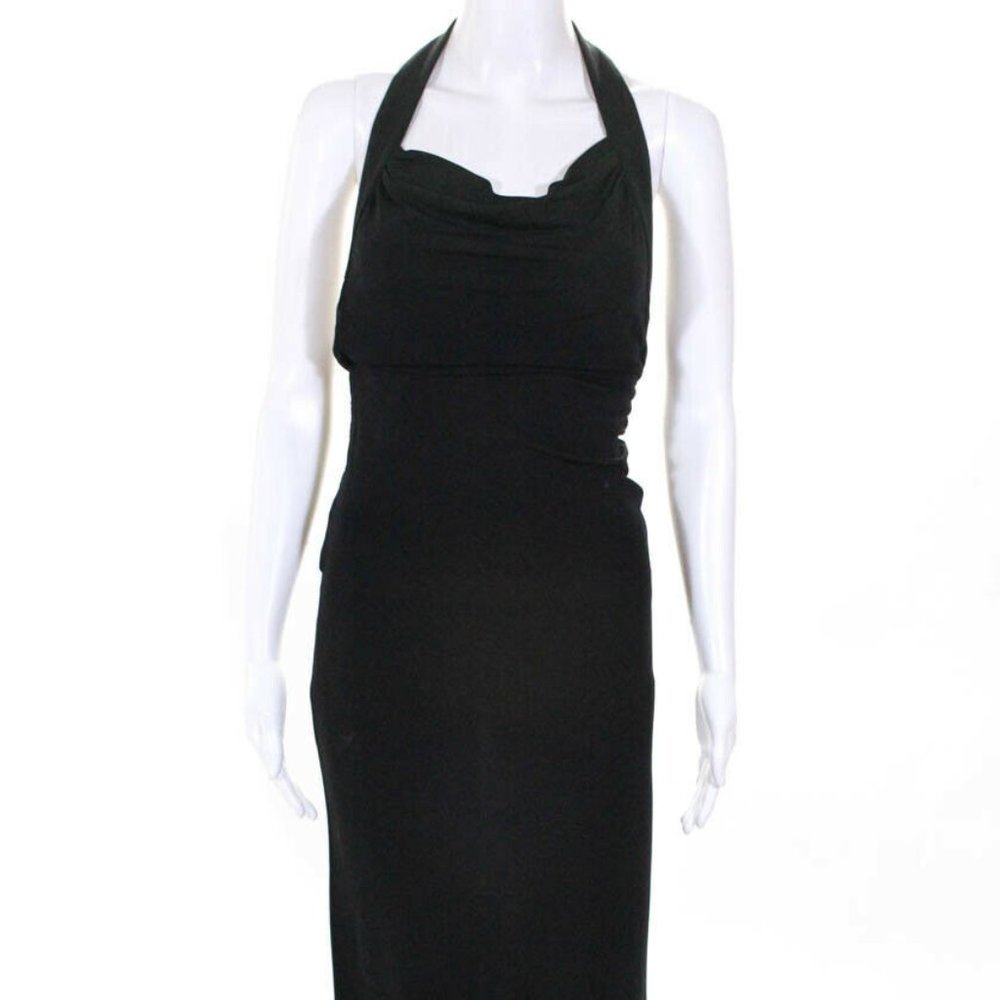 Yigal Azrouel Black Sleeveless Halter Dress